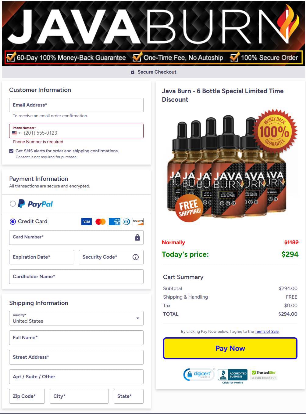 Java-Burn Discount Price