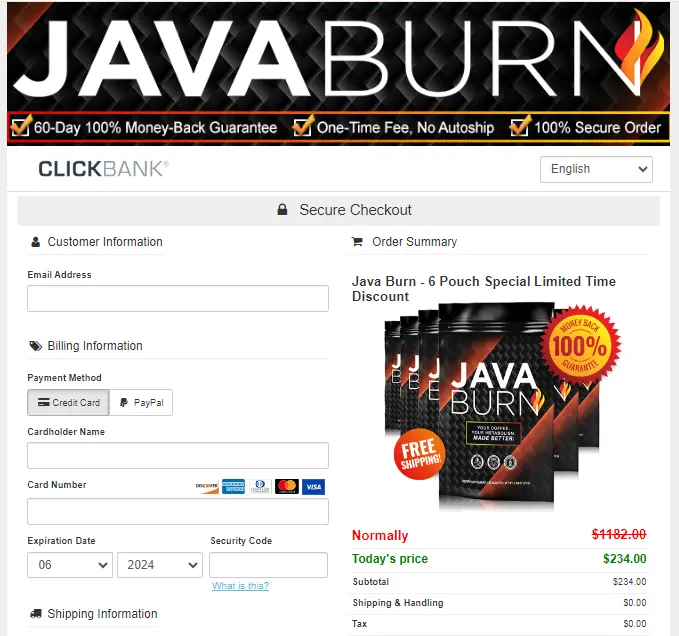 Java Burn order